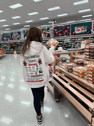 Ivory Gingerbread Recipe Embroider Hoodie