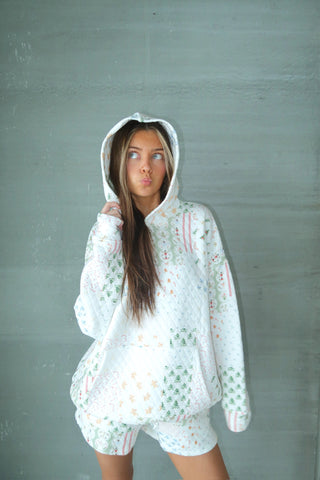 Christmas Quilted Hoodie