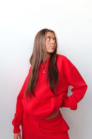 Red Staple Oversized Hoodie