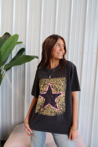 Star Leopard Oversized T-Shirt