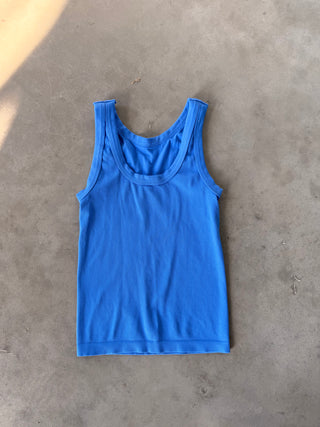 Royal Blue Reversible Ribbed Tank Top