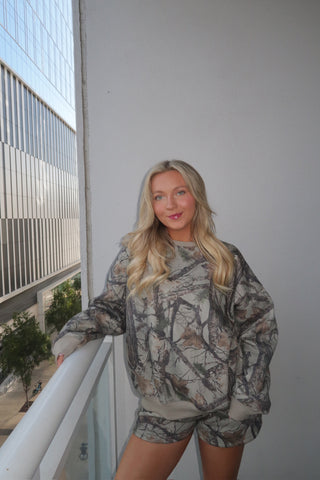 Clay Camo Staple Oversized Crewneck