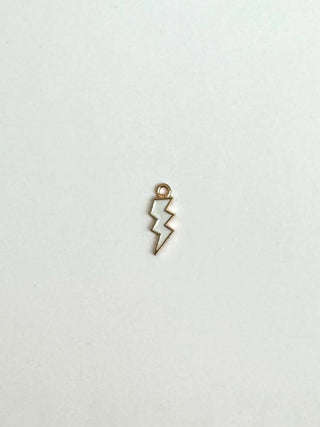 Colored Lightning Bolt Charm (Gold)