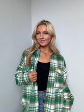Load image into Gallery viewer, Green Oversized Plaid Shacket
