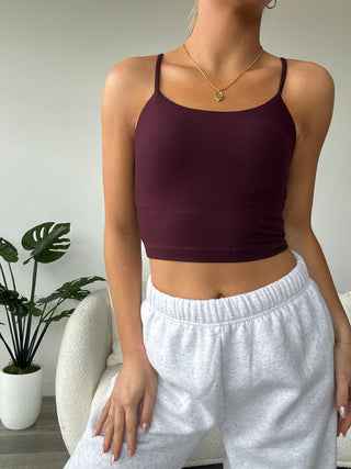 Plum Butter Soft Cropped tank Top