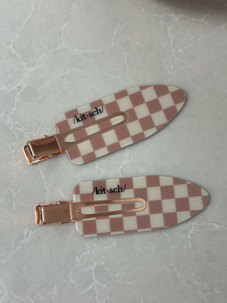 Checkered Hair Clips