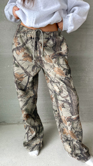 Clay Camo Staple Wide Leg Sweatpants