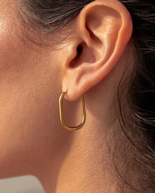 Alco Gold Bloom Hoop Earrings - Water Resistant