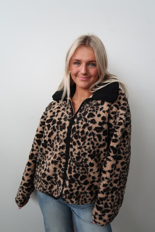 Leopard Shearling Jacket