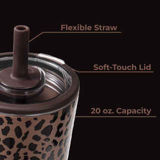 Brown Leopard HydroJug 20oz Everyday Tumbler