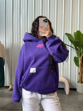*Drift Exclusive* Happy Camp3r Deep Purple Puff Series Hoodie