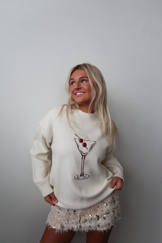 Ivory Oversized Martini Sweater