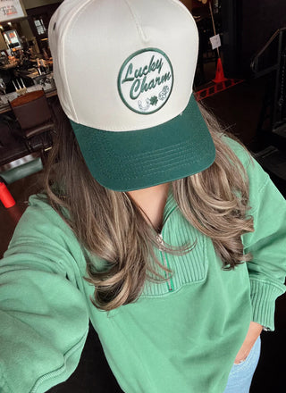 Lucky Charm Green Vintage Trucker Hat