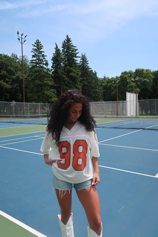Orange & White Oversized Jersey