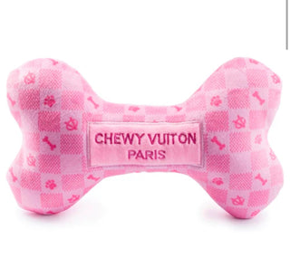 Pink Checker Size XL Chewy Vuiton Bone