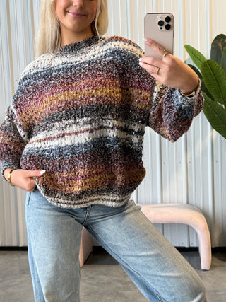Multi-Color Oversized Sweater