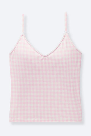 Pink Gingham Olivia Tank Top