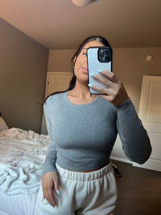 Knit Cropped Ribbed Top