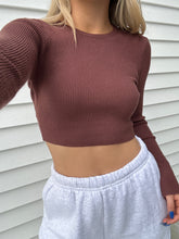 Load image into Gallery viewer, Knit Cropped Ribbed Top
