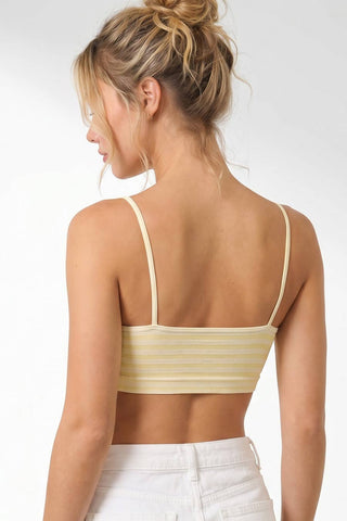 Striped Bralette: Serene Blue
