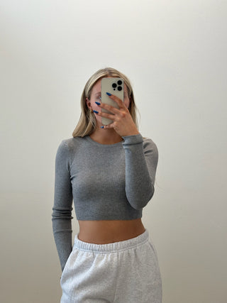 Knit Cropped Ribbed Top