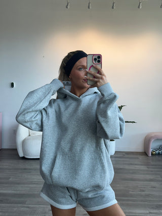 Light Heather Grey Staple Oversized Hoodie