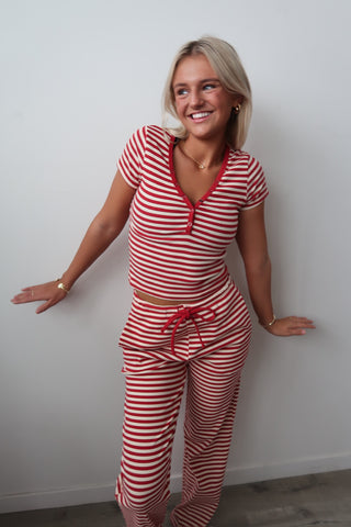 Short Sleeve Stripe Snap T-Shirt