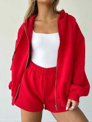 Cherry Red Staple Shorts