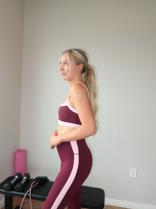Studio Sculpt Bra - Black Cherry/Pink