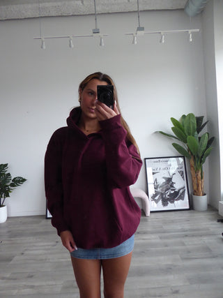 Black Cherry Staple Oversized Hoodie