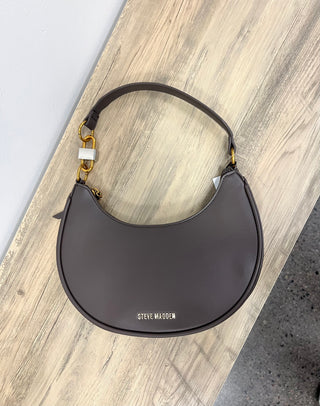 Steve Madden Blohan Chocolate Crescent Shoulder Bag