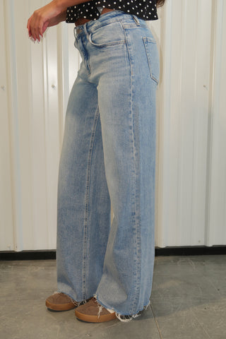 Flying Monkey Light Wash High Rise Wide Leg