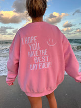 Load image into Gallery viewer, Best Day Ever Light Pink Embroider Crewneck
