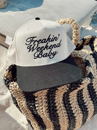 “Freakin’ Weekend Baby” Black Trucker Hat