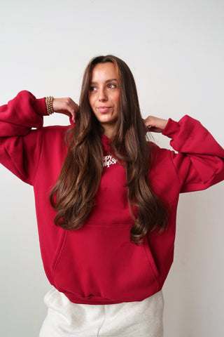 Happy Camp3r Dark Cherry Puff Series Hoodie