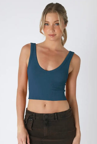 Blue Opal Reversible Ribbed V-Neck NikiBiki Bra Top