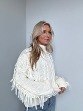 Load image into Gallery viewer, Mock Neck Sweater With Fringe Detail

