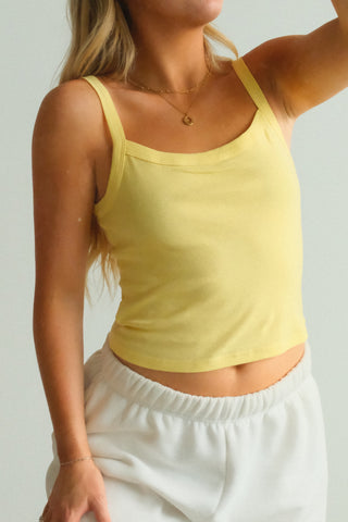 Daydreamer Yellow Bloom Solid 90’s Tanks
