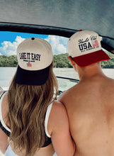 Load image into Gallery viewer, “Lake It Easy” Trucker Hat
