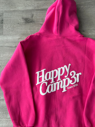 Happy Camp3r Pink Velvet Puff Series Hoodie