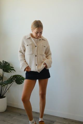 Cream Thread & Supply Sweater Jacket