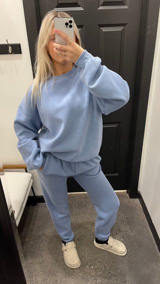 Stone Blue Staple Joggers