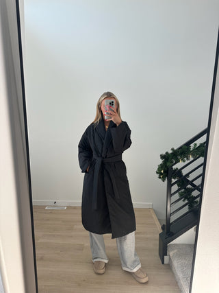 Long Black Puffer Coat