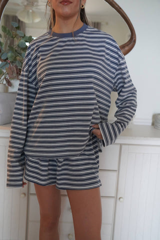 Billie Striped Loungewear Long Sleeve Top