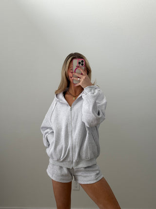 Ash Staple Oversized Zip-Up Hoodie