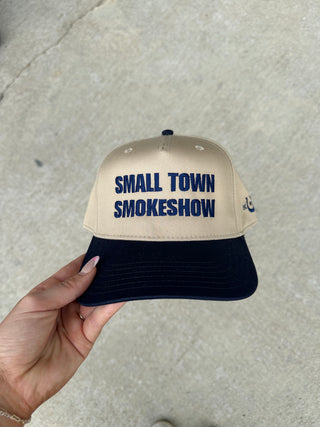 “Small Town Smokeshow” Trucker Hat - Navy & Khaki