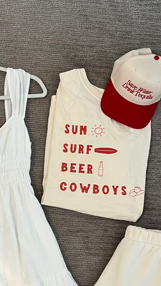 “Sun Surf Beer Cowboys” Full T-Shirt