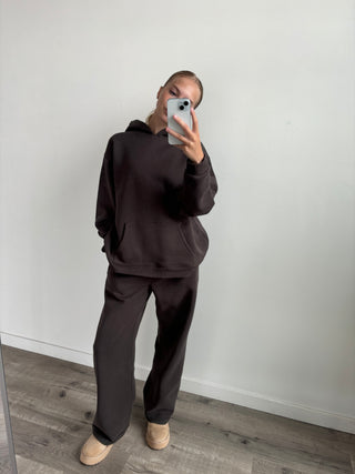 Regular Charcoal Staple Wide Leg Sweatpants