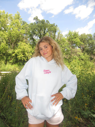 Happy Camp3r Pastel Blue Applique Hoodie