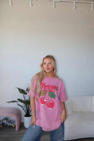 Cherries Oversized Graphic T-Shirt